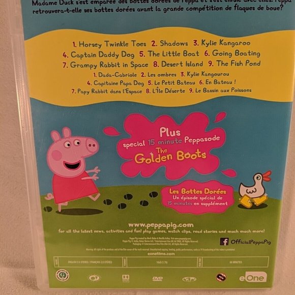 Peppa Pig The Golden Boots Les Bottes Dorees DVD Bilingual TESTED WORKING 10 eps - Picture 3 of 5